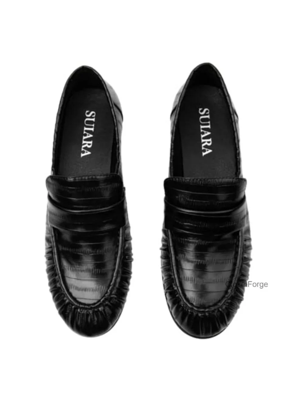 Women's Chunky Heel Penny Loafers Slip On Dressy Work Flats